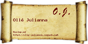 Ollé Julianna névjegykártya